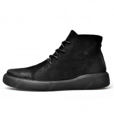 Men's Boots Large Size Leather High-top Shoes Male Velvet Boots