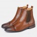 Men's Chelsea Boots British Burst Fashion PU Leather Boots Retro Men's Boots