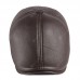 Fashion PU Leather Beret Warm Solid Color Leisure Hat