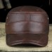 Haining Leather Cap Splicing Stretch Adjustable Head Layer Leather Tongue Cap Warm Ear Winter Hat