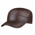 Haining Leather Cap Splicing Stretch Adjustable Head Layer Leather Tongue Cap Warm Ear Winter Hat