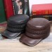 Haining Men's Leather Hat Autumn Winter Warm Ear Cow Leather Hat Sheepskin Weaving Duck Tongs