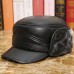 Haining Skin Hat Sheep Skin Duck Tongue Ear Winter Hat Men's Winter Flat Top Leather Hat