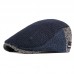 Hat Male Autumn And Winter Bener Hat Men's British Retro Front Cap Knit Duck Tongue Hat Female Korean Version Tide