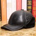 Leather Hat Men's Winter Warm Thicken Toors Ear Baseball Duck Skin Hat