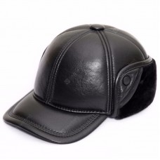 Leather Hat Men's Winter Warm Thicken Toors Ear Baseball Duck Skin Hat