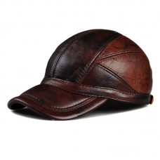 Straight Batch Of Duck Tongue Men's Top Leather Autumn Winter Warm Casual Outdoor Cap