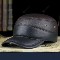 Winter Hat Head Layer Leather Duck Cap Warm Leather Ear