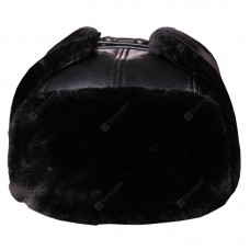 Winter Leather Lei Feng Cap Men's Hat Cotton Cap With Thick Talker Old Man Hat Male Winter