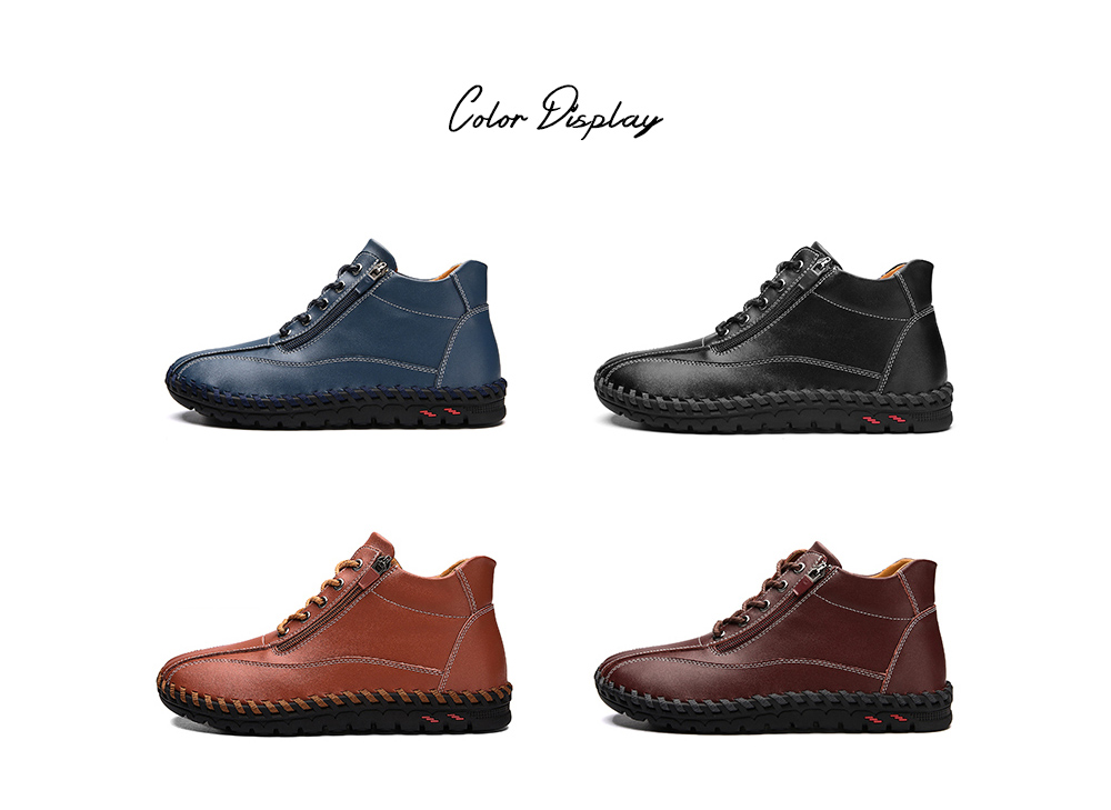 Men Leather Casual Shoes color